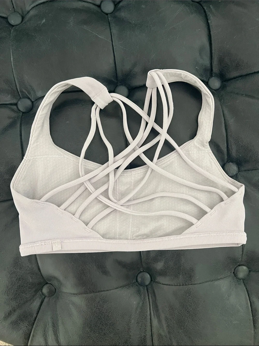 Lululemon Women's Strappy Back Ribbed Bralette - Lilac
